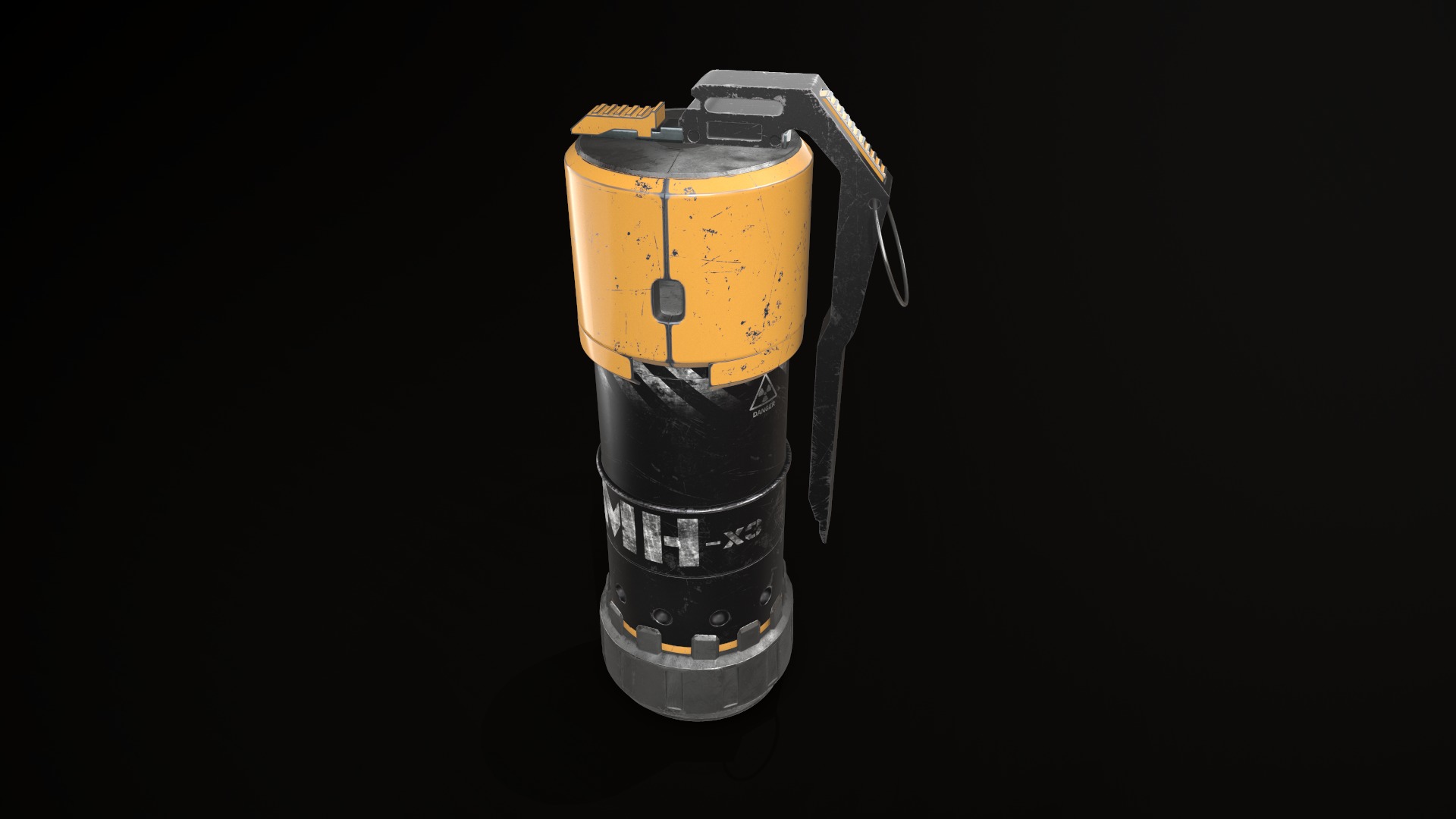 Scifi Grenade Game Ready low poly 3d model Low-poly 3D model_2