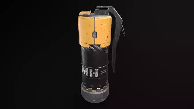Scifi Grenade Game Ready low poly 3d model Low-poly 3D model