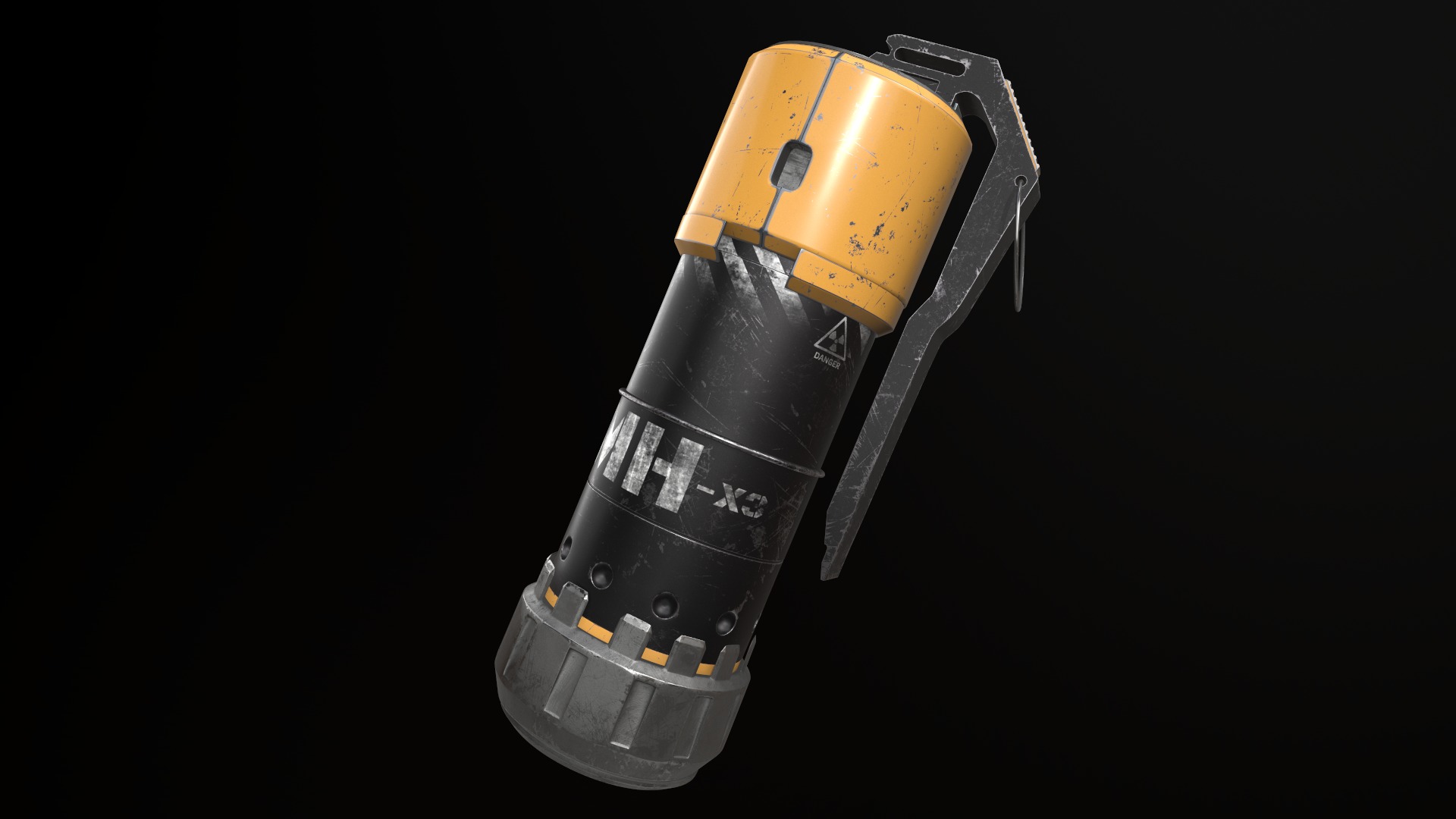 Scifi Grenade Game Ready low poly 3d model Low-poly 3D model_4