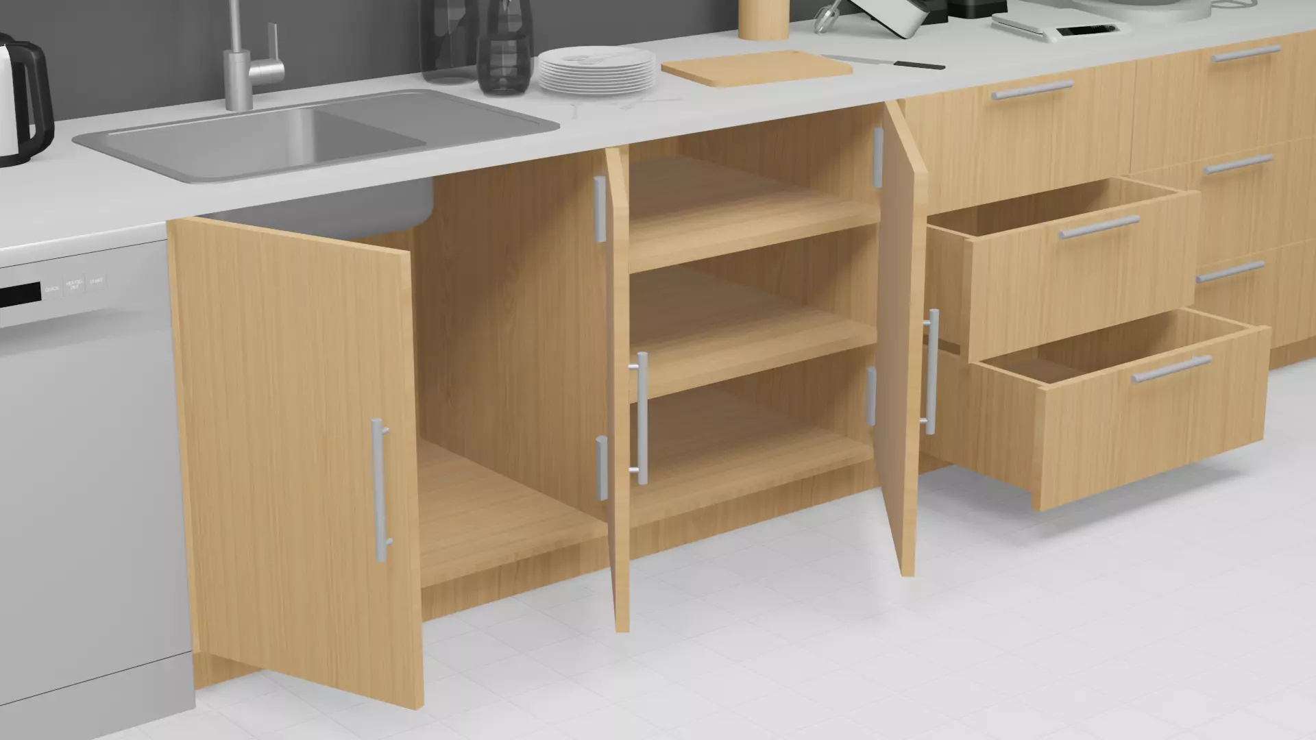 Kitchen Pack Low-poly 3D model_10