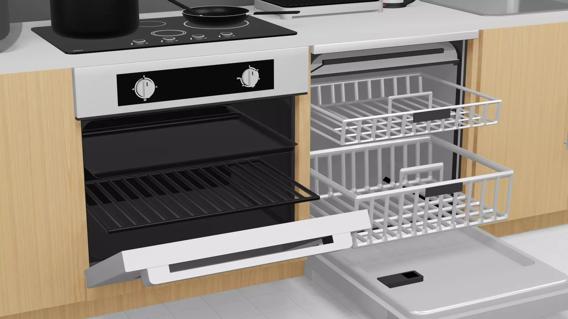 Kitchen Pack Low-poly 3D model_8