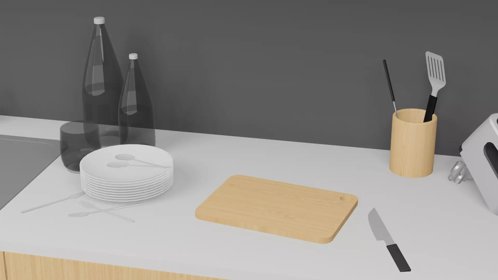 Kitchen Pack Low-poly 3D model_4