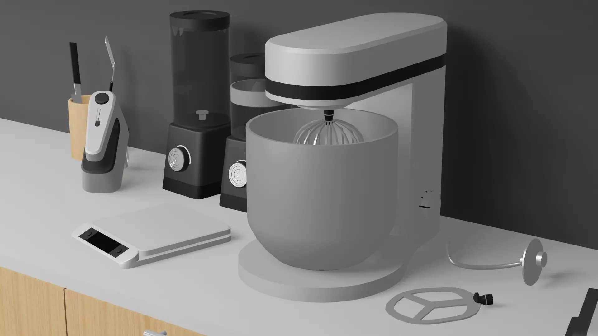 Kitchen Pack Low-poly 3D model_3