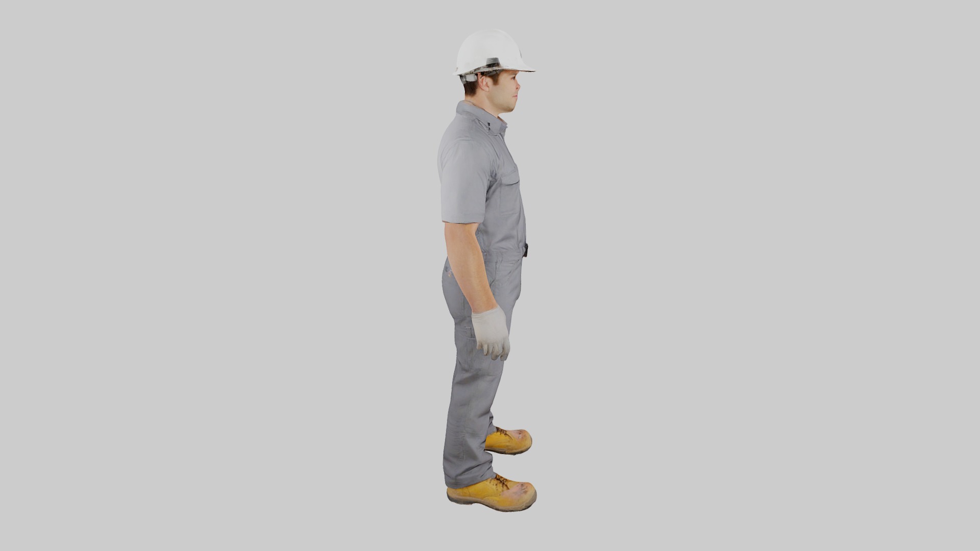 Rigged Animated Construction Worker Low-poly 3D model_2