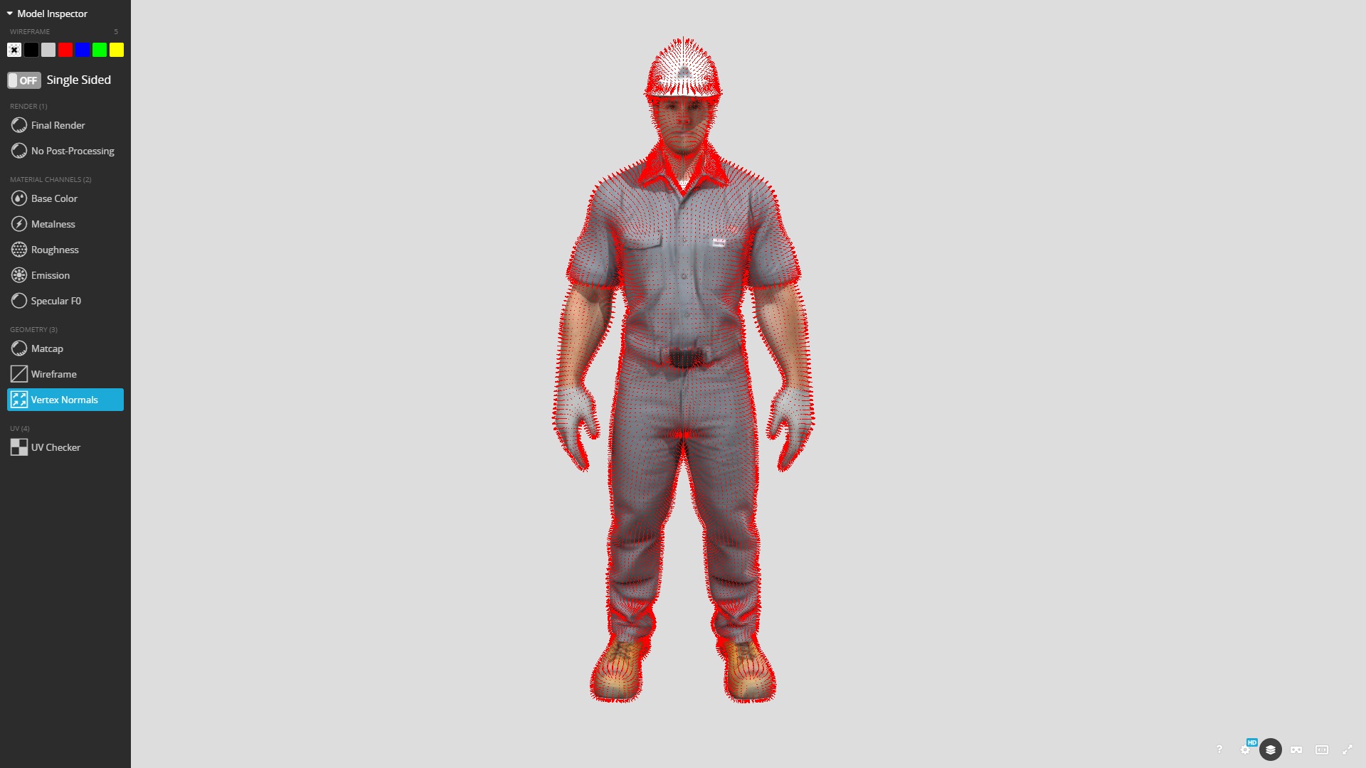 Rigged Animated Construction Worker Low-poly 3D model_23