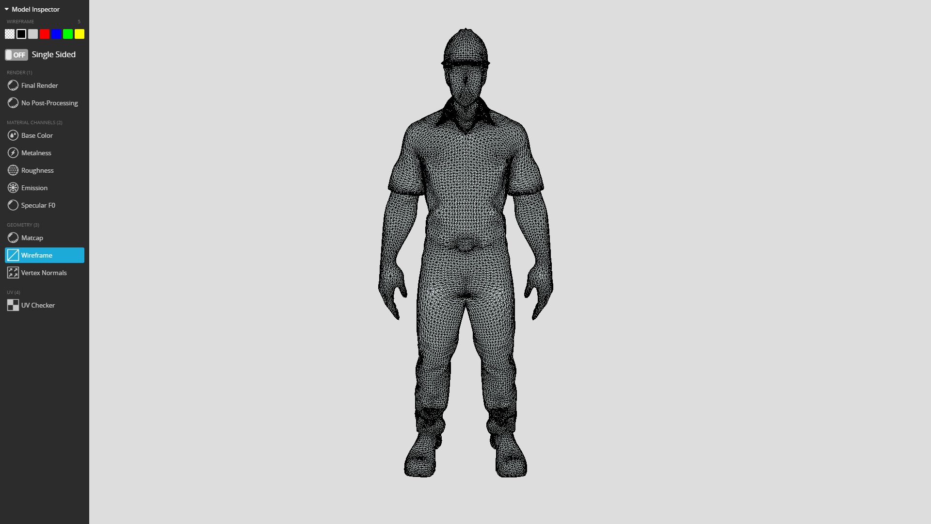 Rigged Animated Construction Worker Low-poly 3D model_22