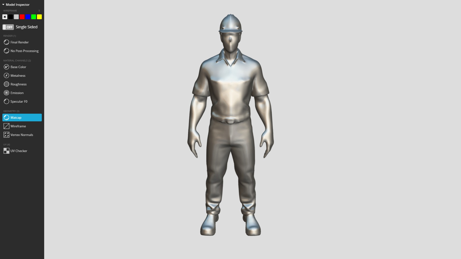 Rigged Animated Construction Worker Low-poly 3D model_21