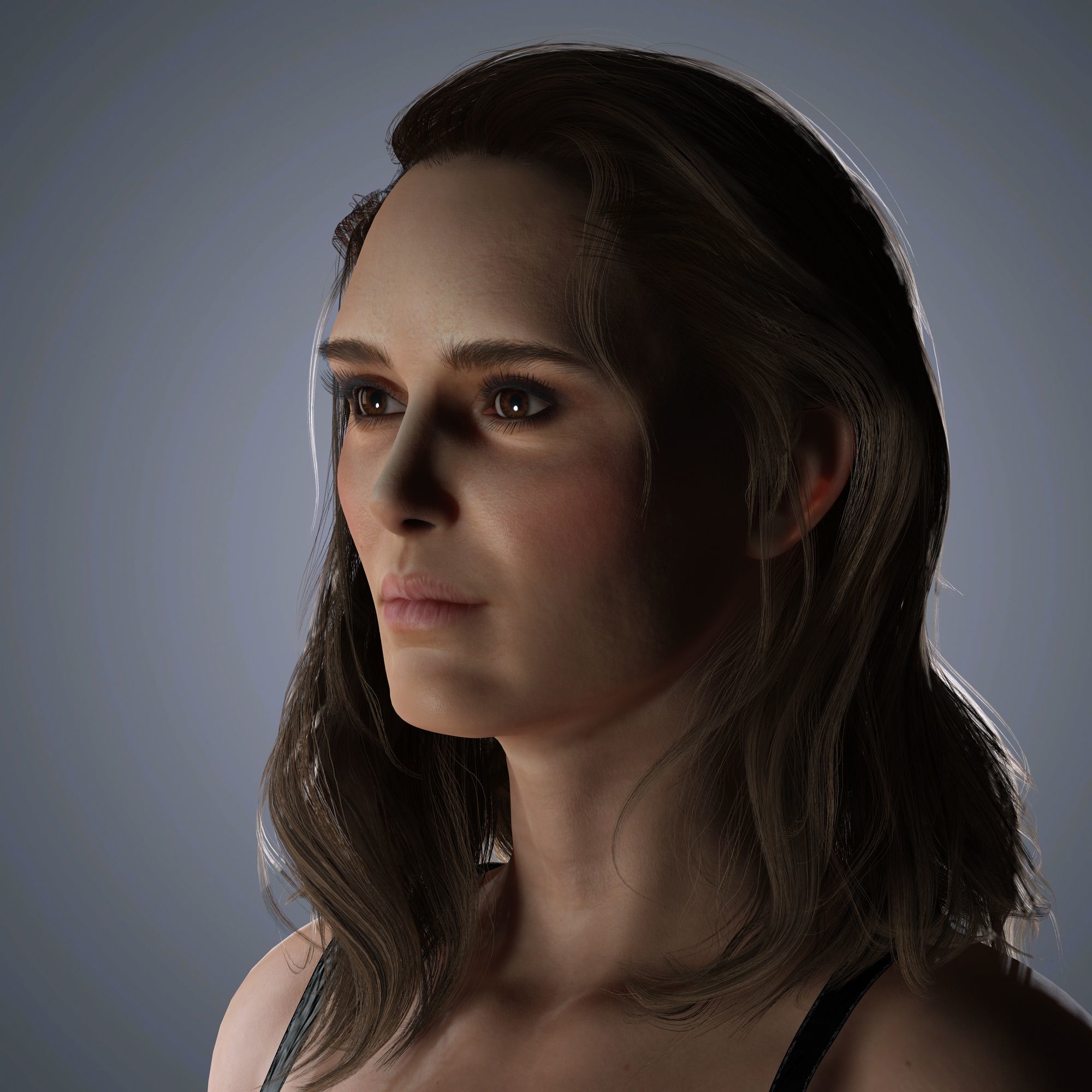 Natalie Portman Character 3D Model Low-poly 3D model_1