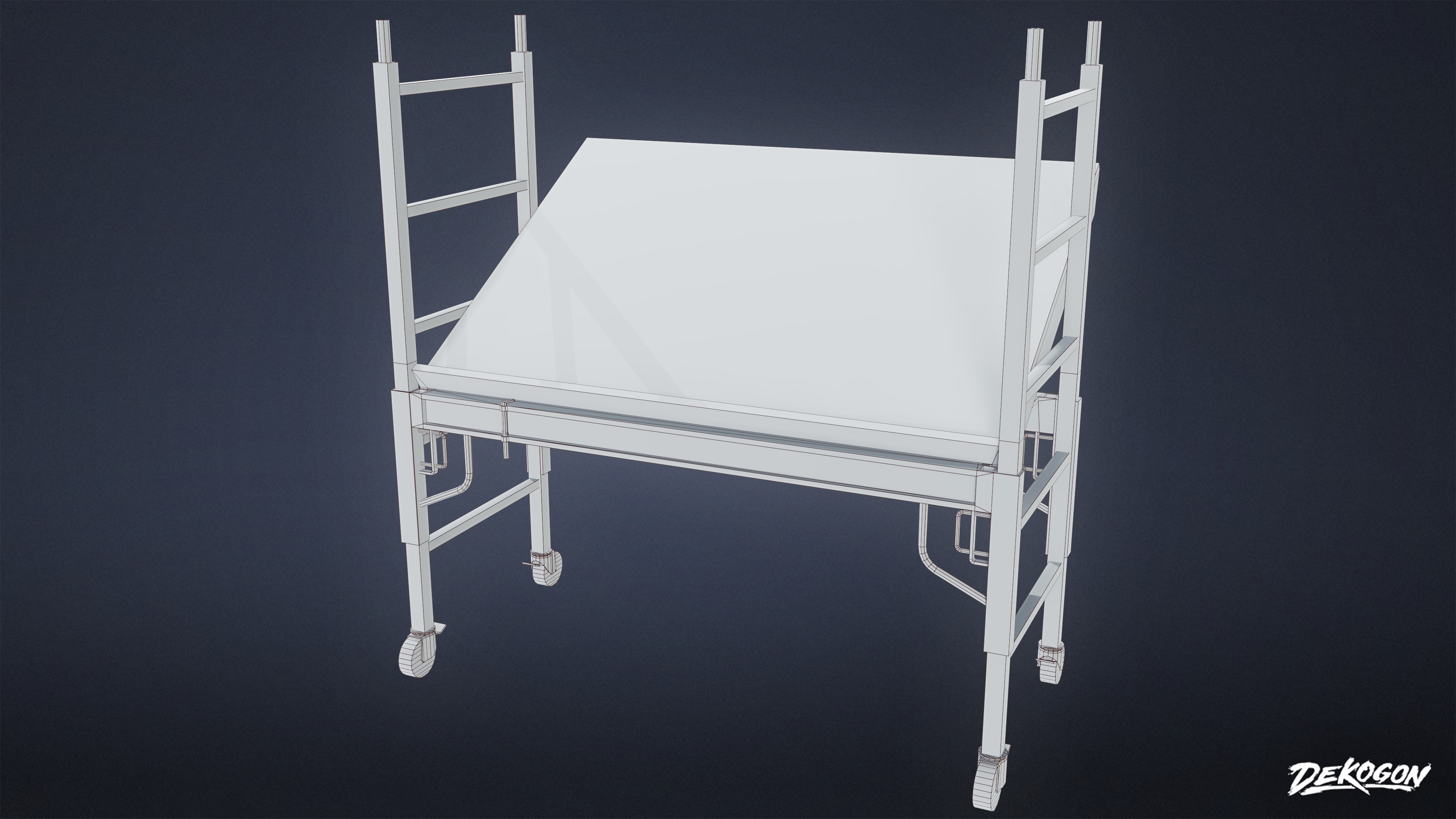 JOBSITE - Table Board 01 - LOW POLY AND NANITE Low-poly 3D model_8
