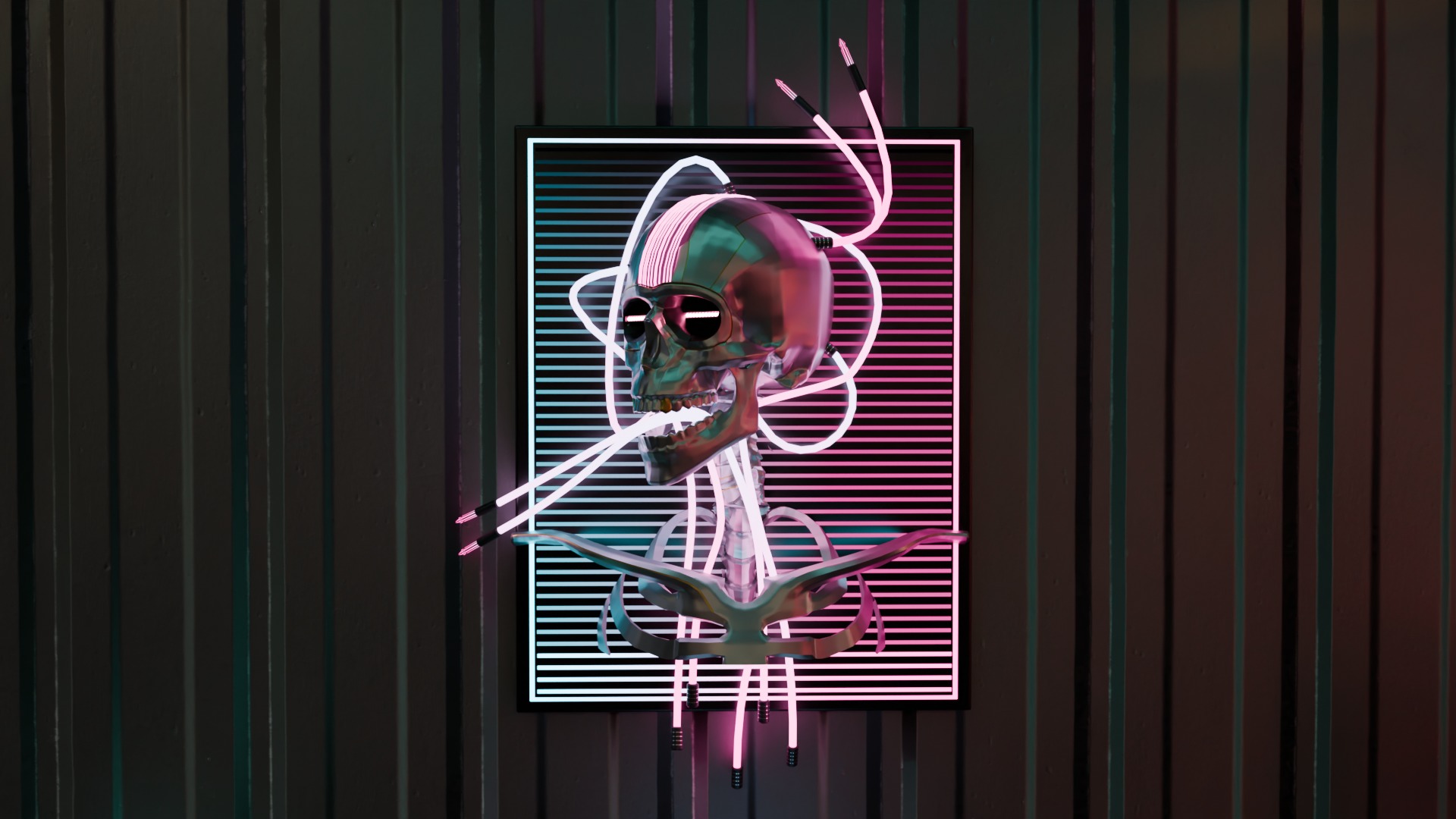 High-End Cyberpunk Apartment Scene v14 - Hackers Lair 3D model_2