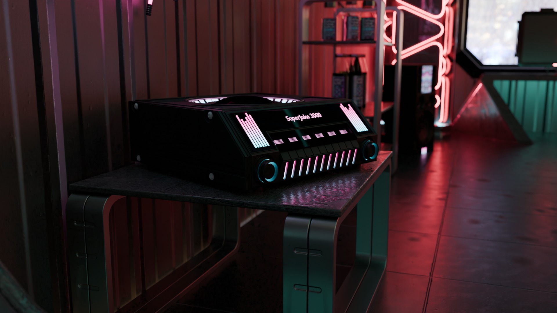 High-End Cyberpunk Apartment Scene v14 - Hackers Lair 3D model_1