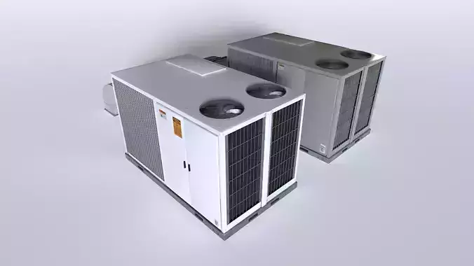 Rooftop AC hvac unit Low-poly 3D model