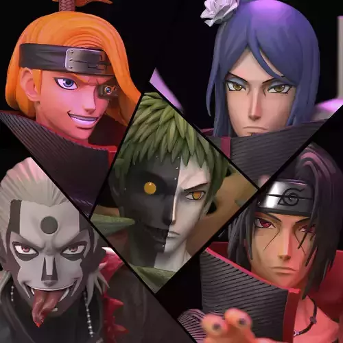 Samiho Studios - Akatsuki Bundle II  - STLs ready for printing 3D print model