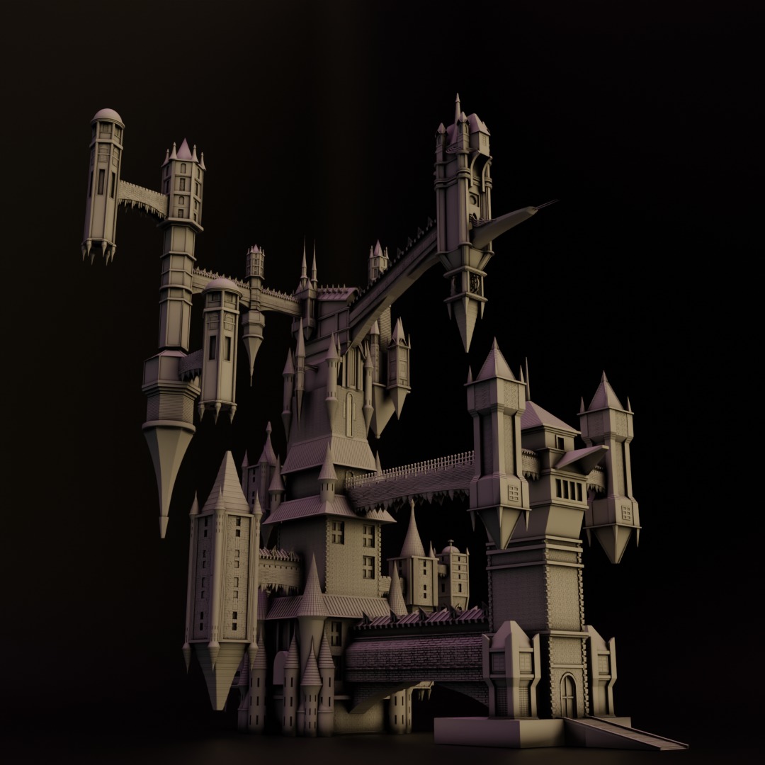 Castle from Castlevania 3D model 3D printable | CGTrader, image size:1080x1080