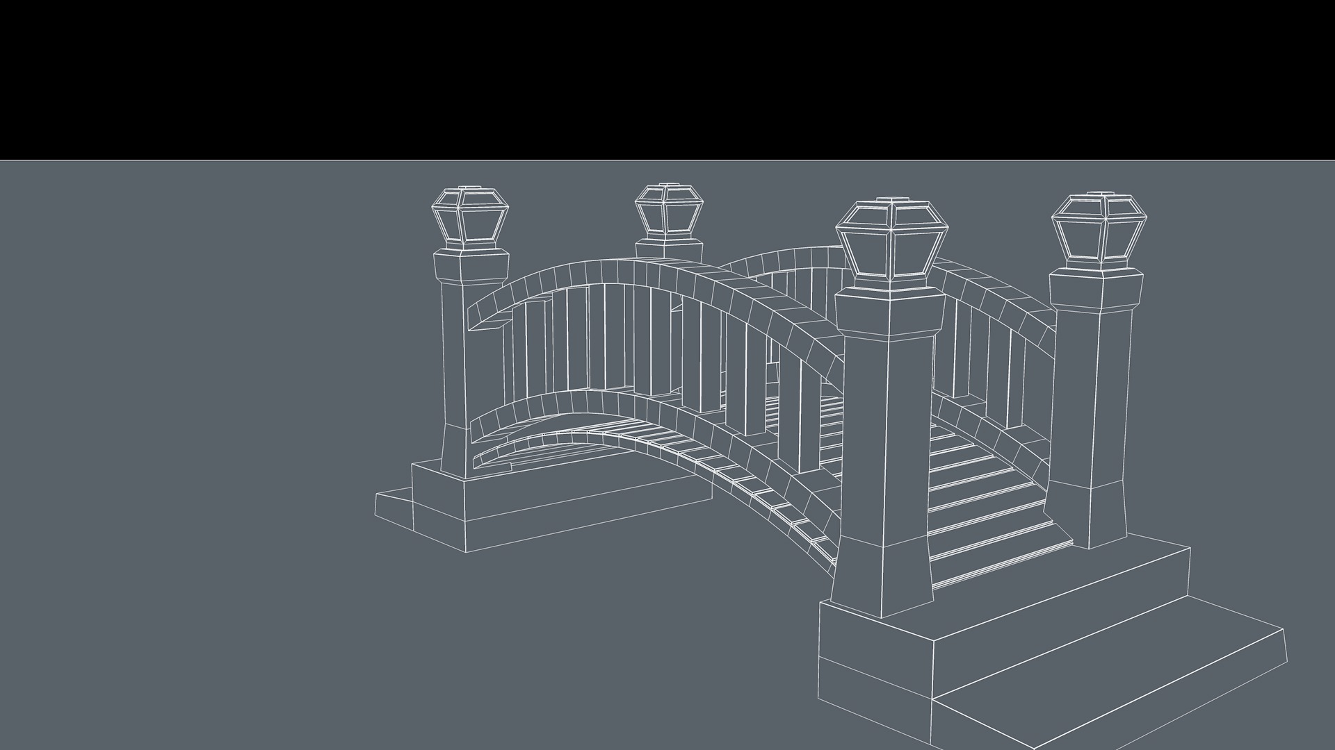 Bridge Low-poly 3D model_14