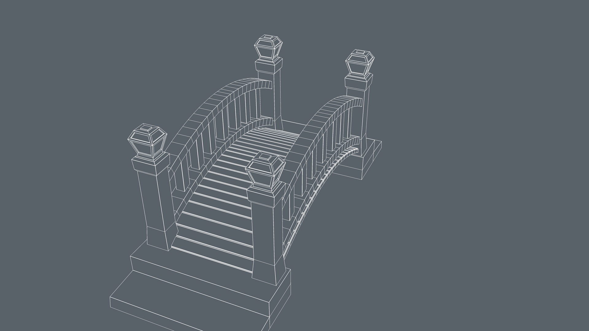 Bridge Low-poly 3D model_12