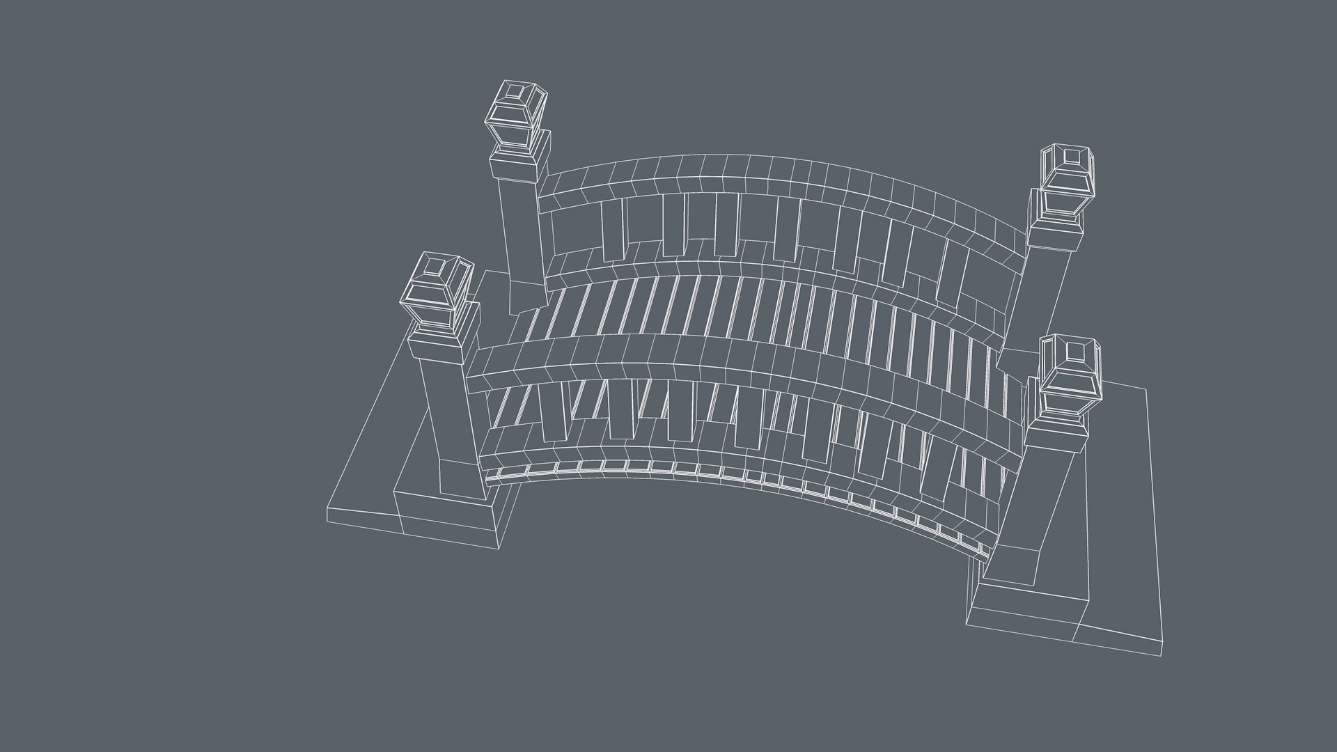 Bridge Low-poly 3D model_13