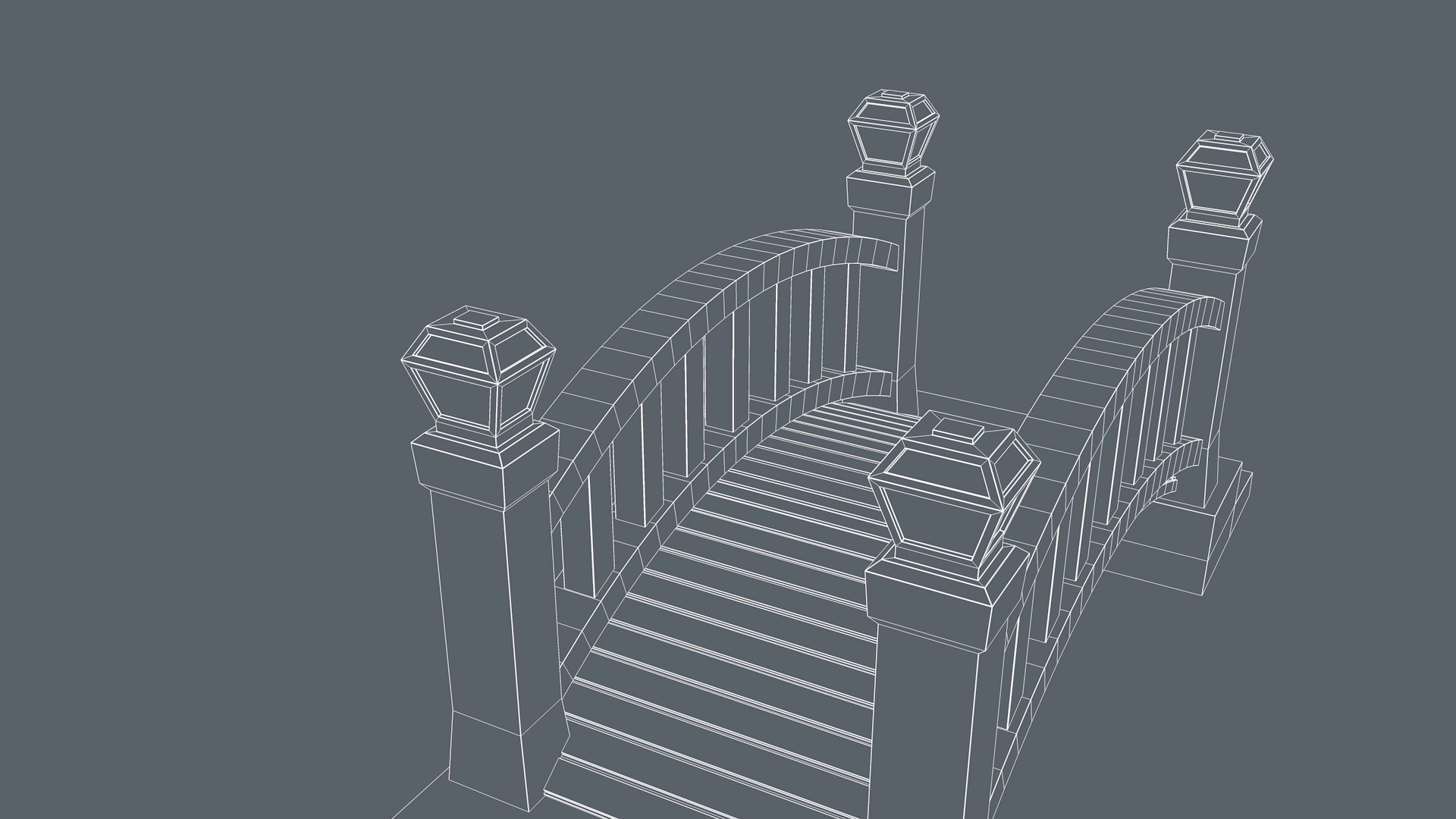 Bridge Low-poly 3D model_15