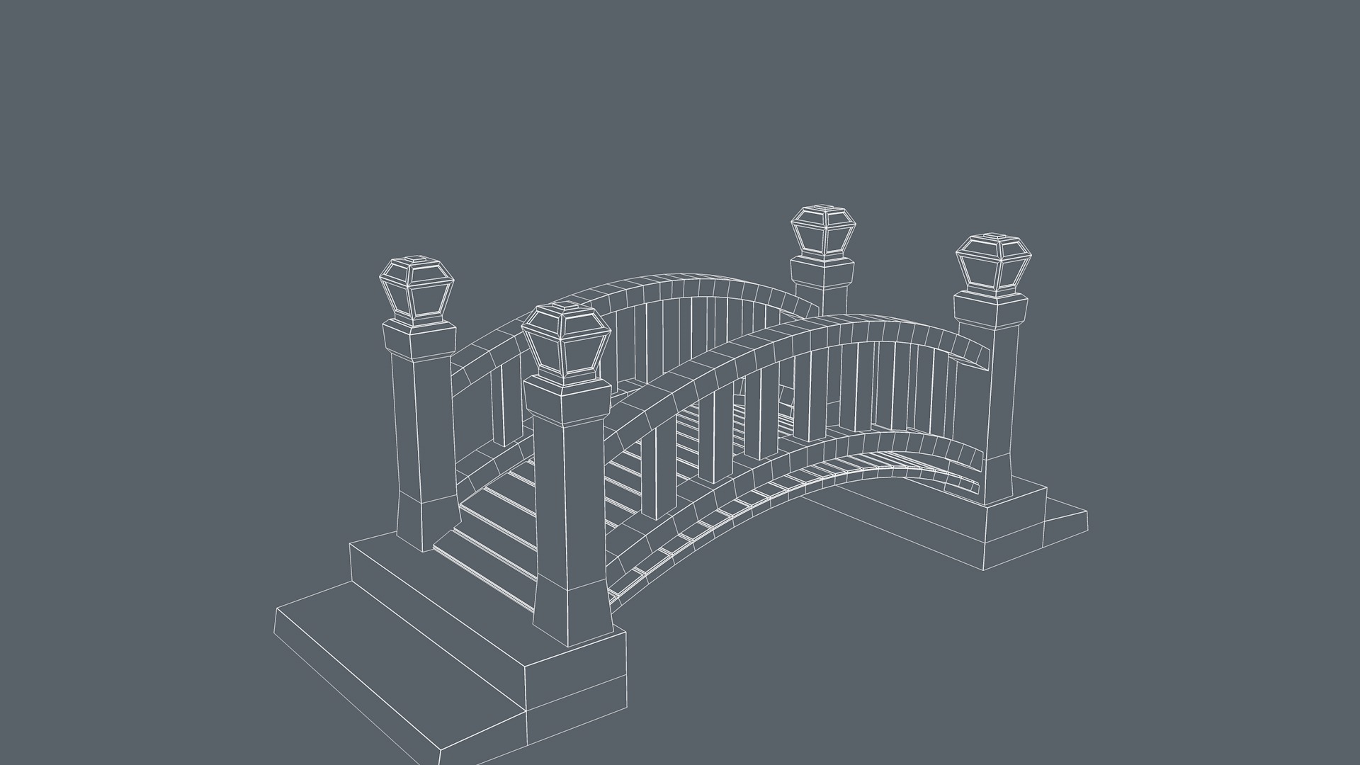 Bridge Low-poly 3D model_11