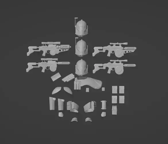 Legends ARC Trooper One-Twelfth Scale 3D Print Files 3D print model
