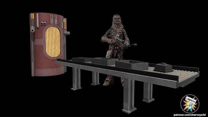  Star Wars Cloud City Incinerator for action figures 3D print model