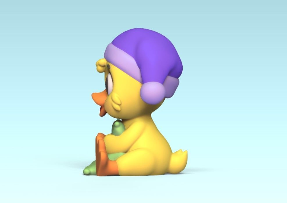 Sleepy Duck 3D print model_3