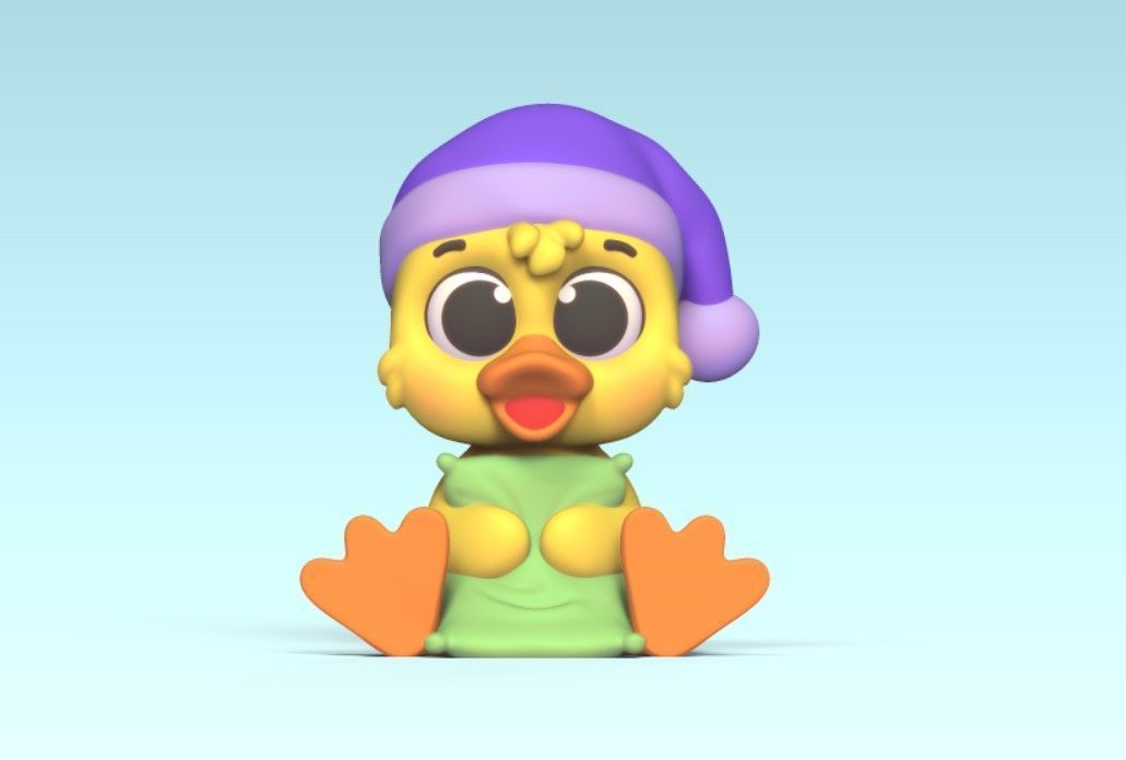 Sleepy Duck 3D print model_1