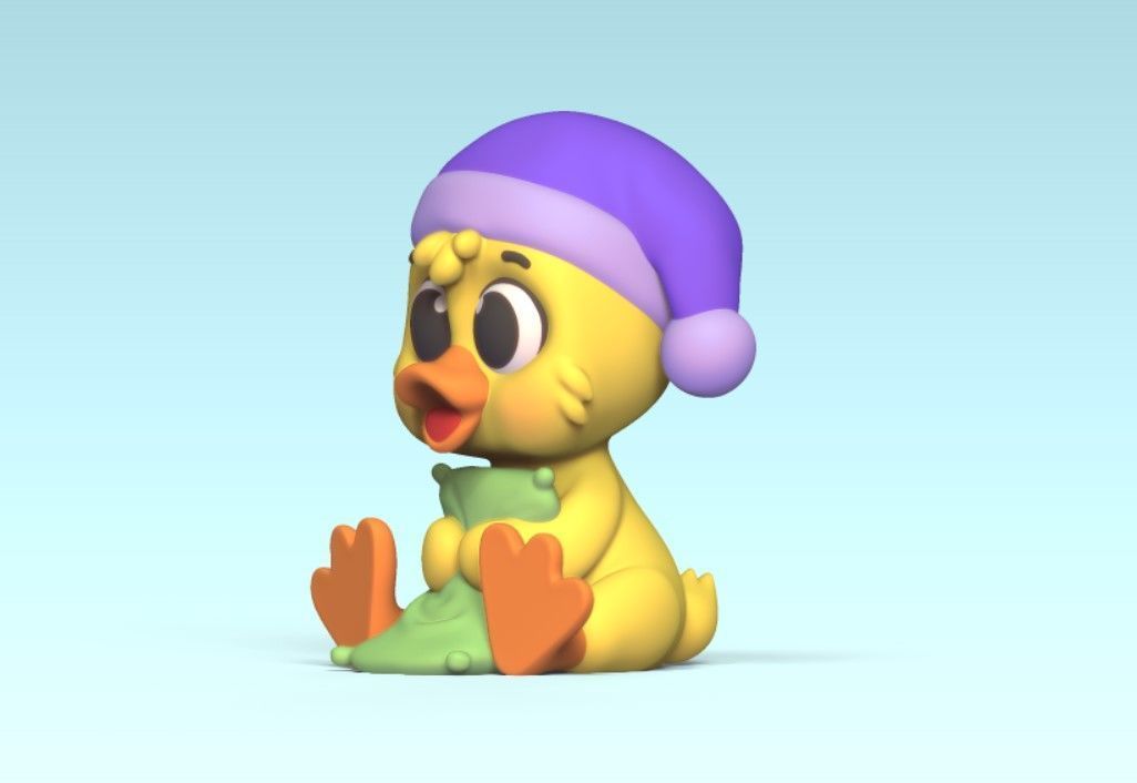 Sleepy Duck 3D print model_2
