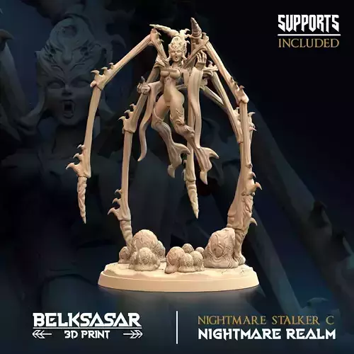 Spider Woman - Nightmare Stalker C Nude 3D print model