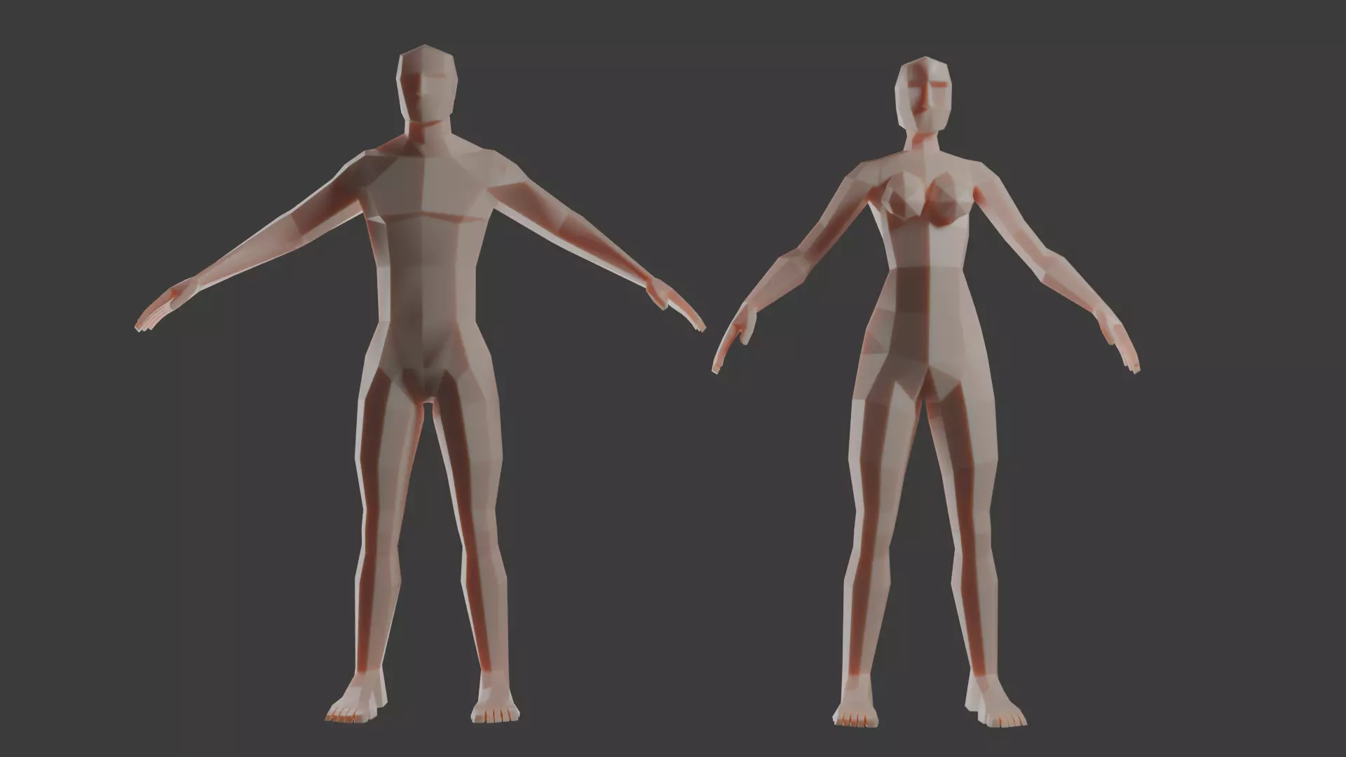 Base Body Low Poly Free 3D model_0