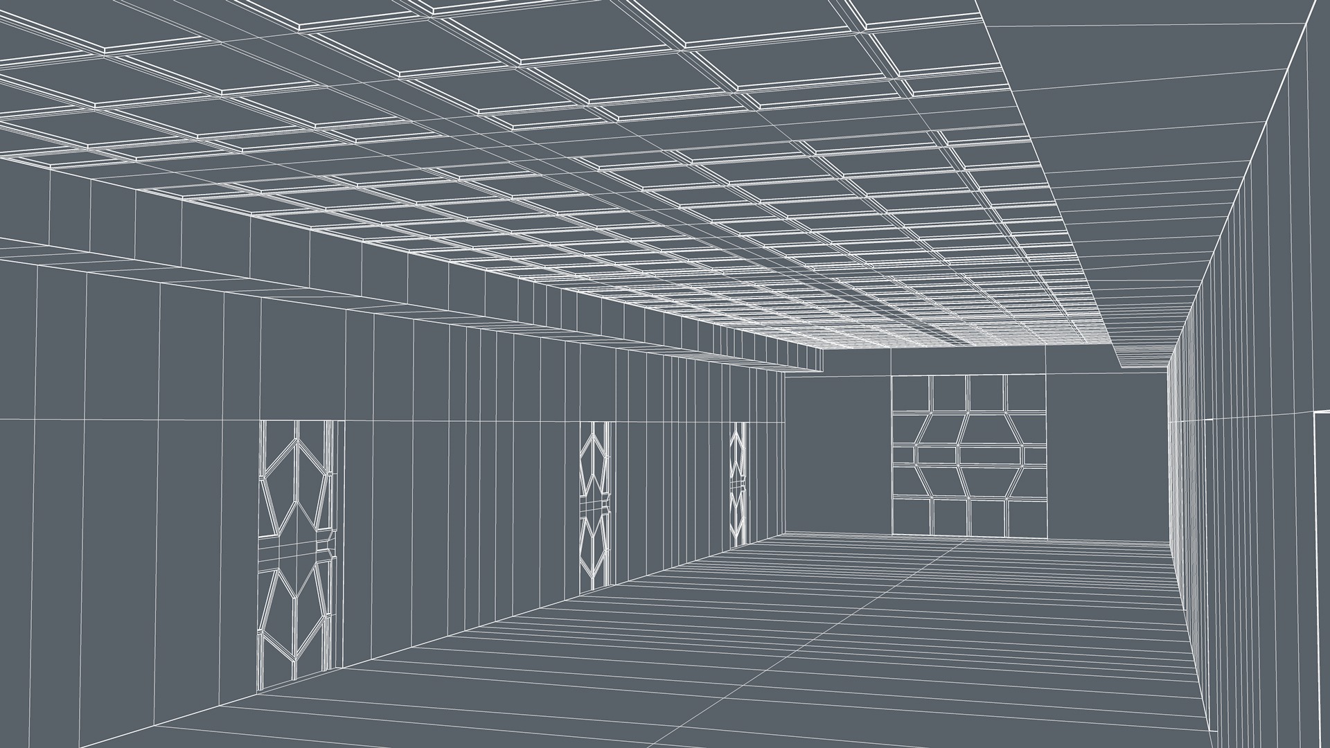 Sci Fi Corridor Interior 3D model_14