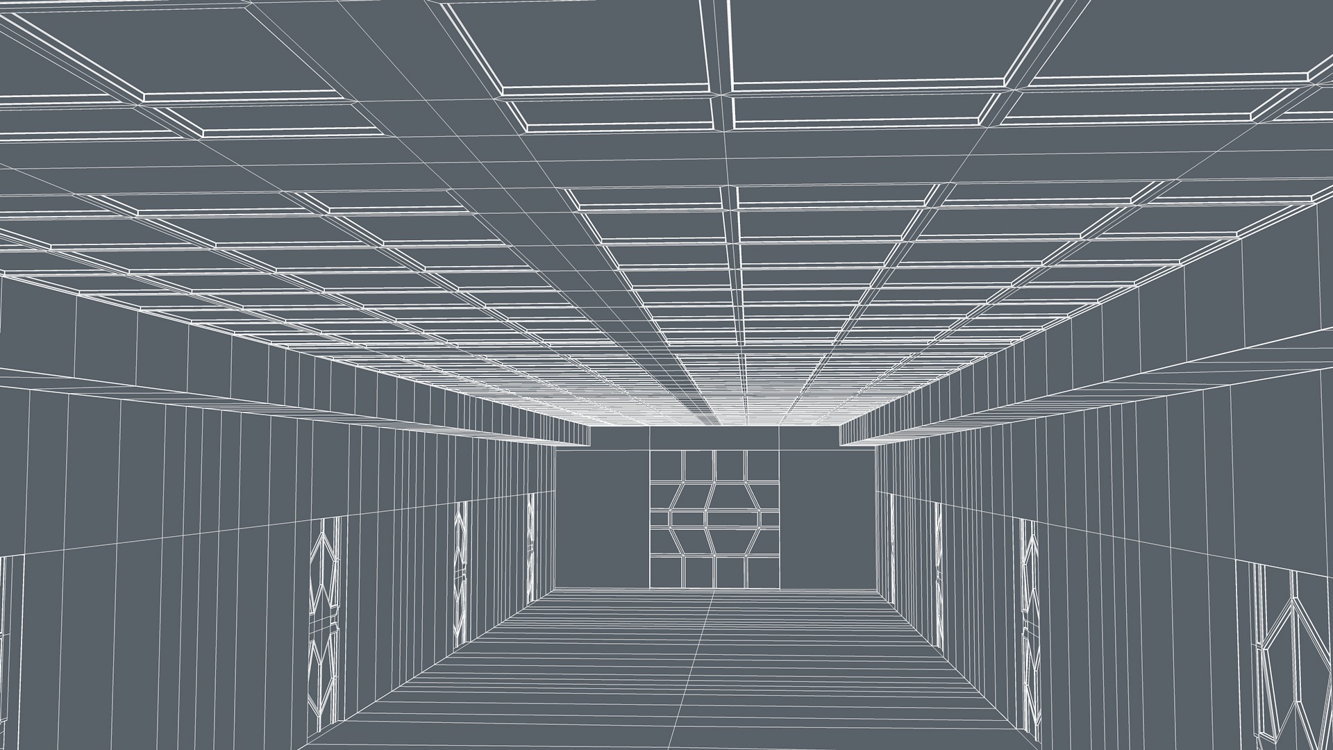 Sci Fi Corridor Interior 3D model_12