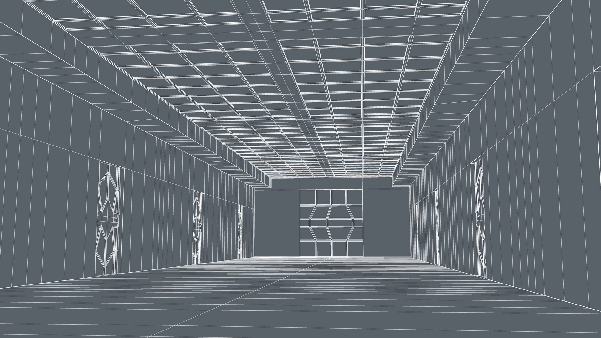 Sci Fi Corridor Interior 3D model_13