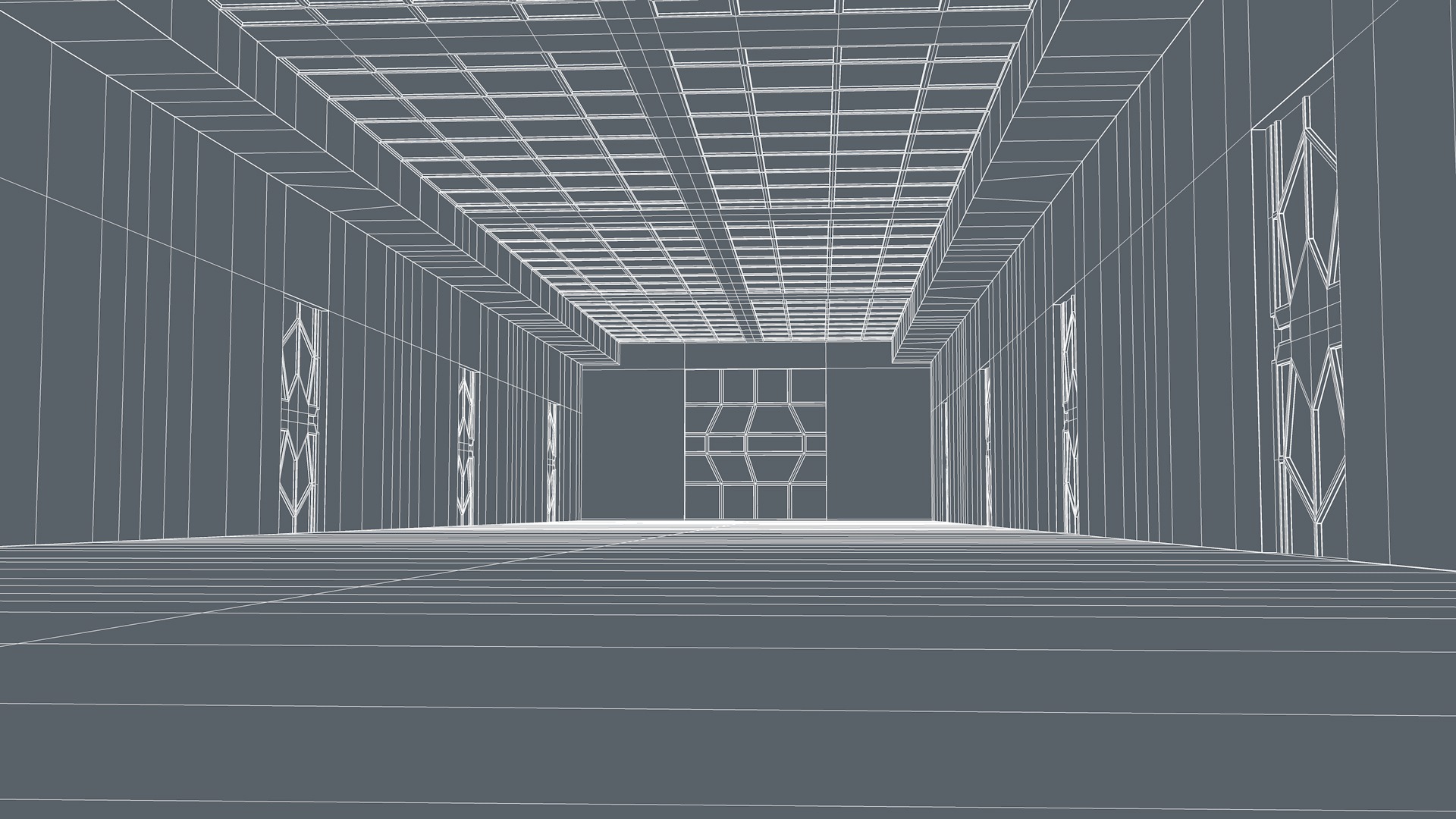 Sci Fi Corridor Interior 3D model_11