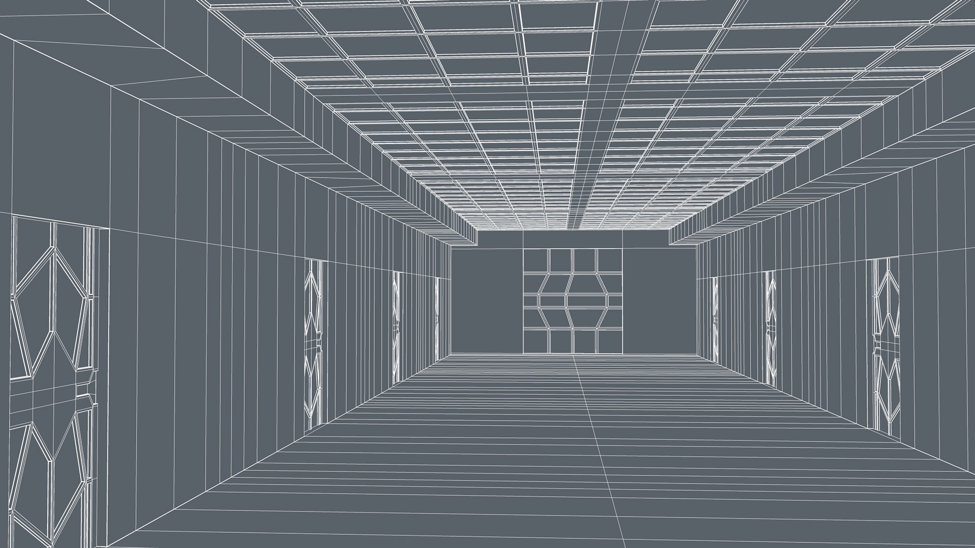 Sci Fi Corridor Interior 3D model_8