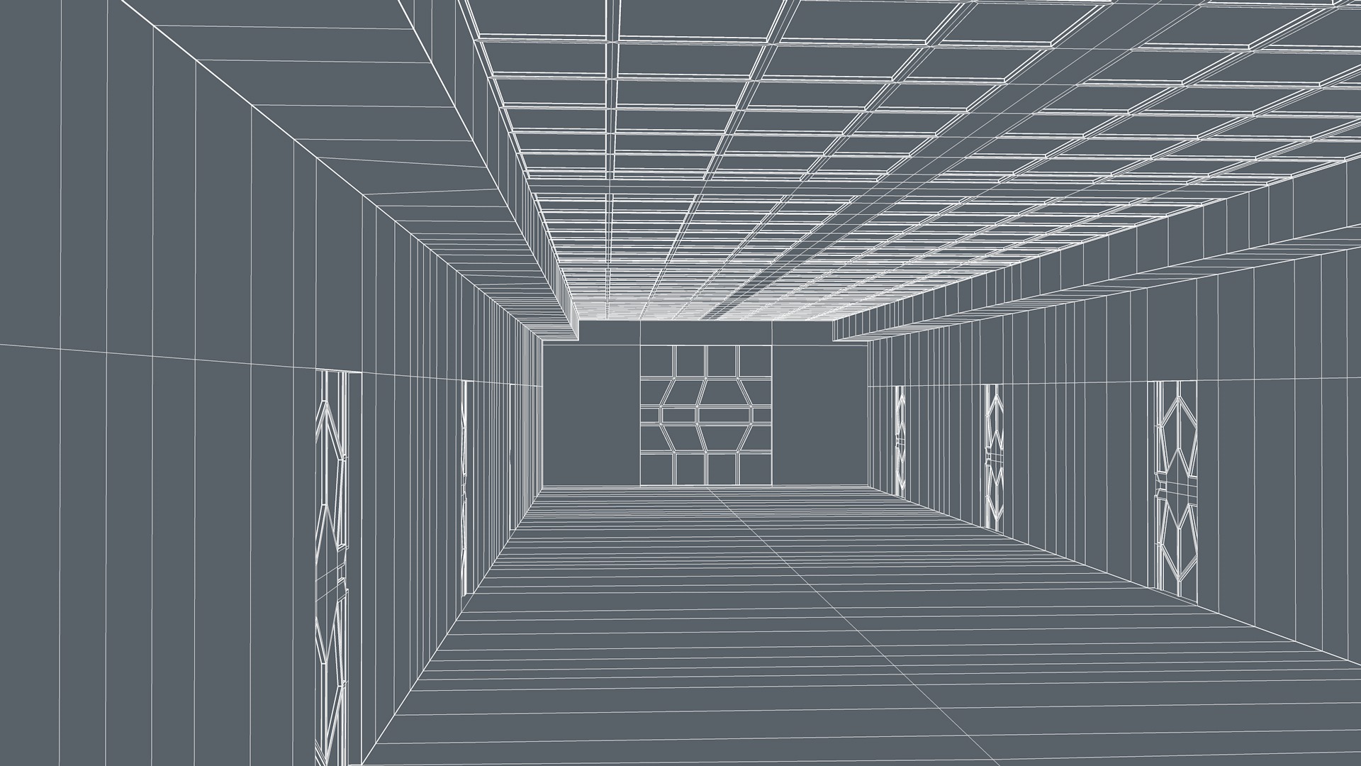 Sci Fi Corridor Interior 3D model_10