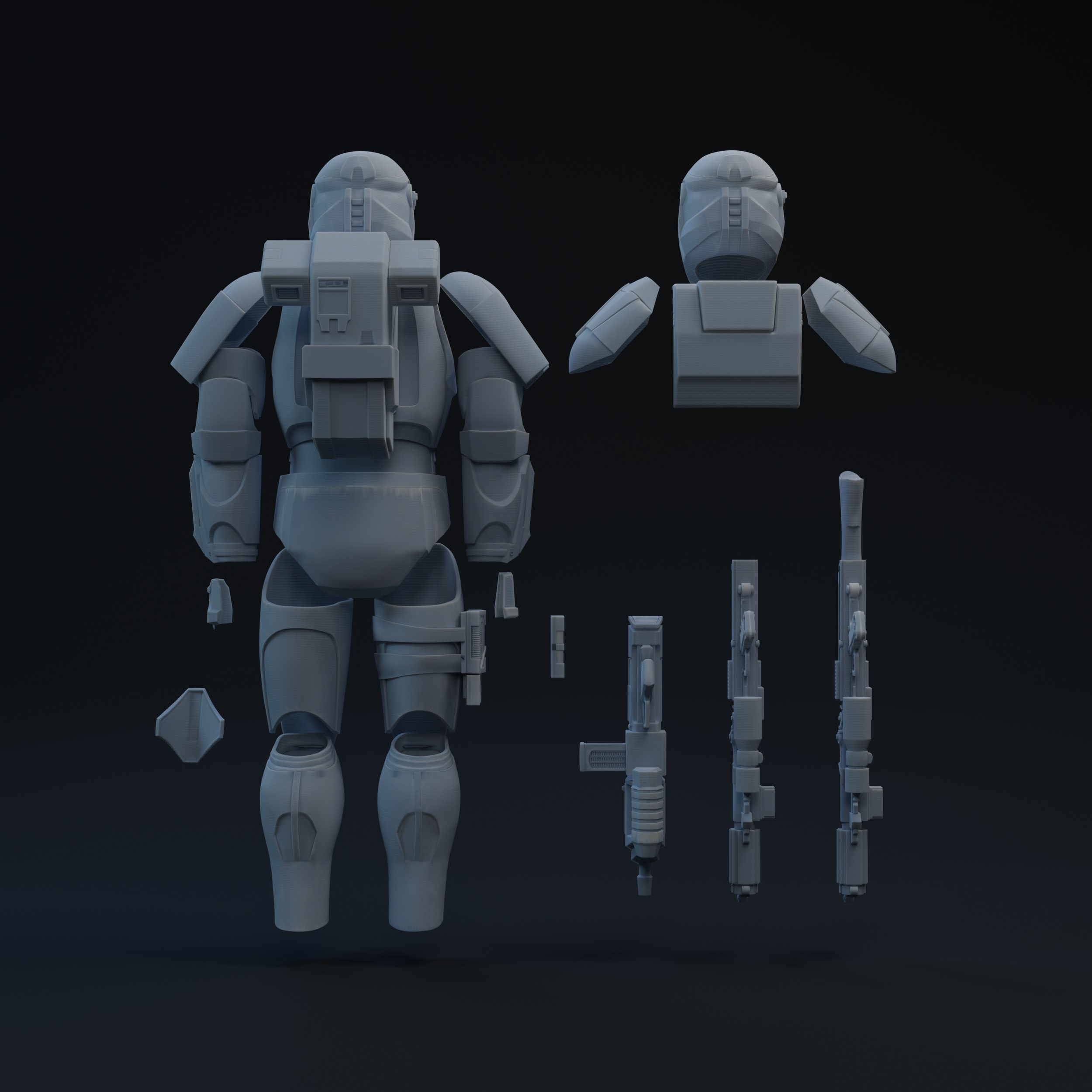 Comic Style One-Twelfth Scale 3D Printable Kit 3D print model_2