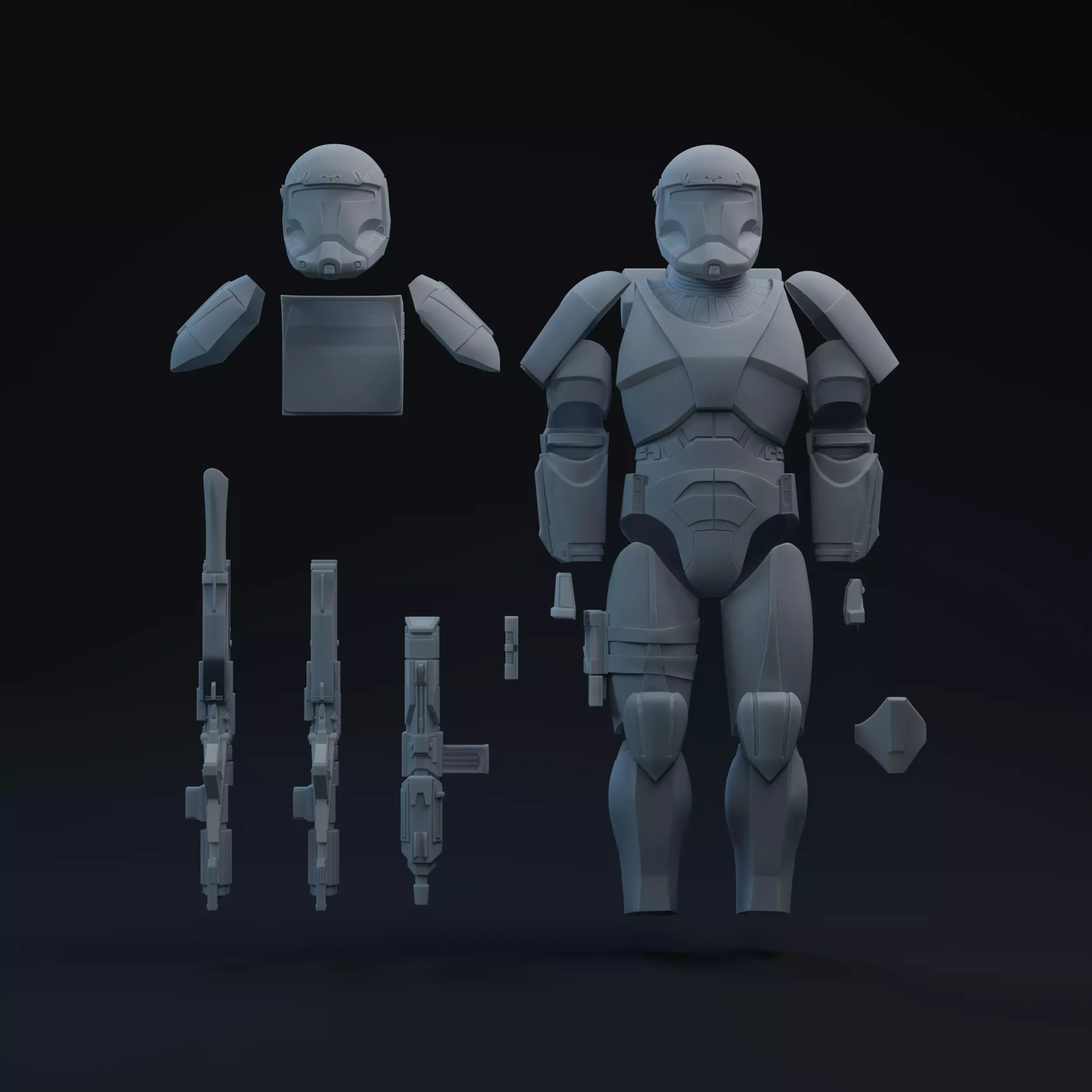 Comic Style One-Twelfth Scale 3D Printable Kit 3D print model_0