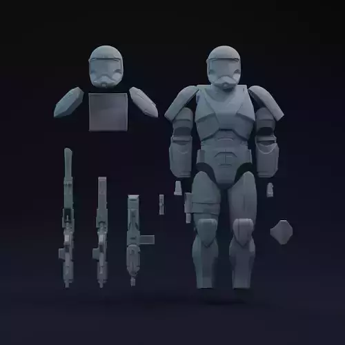 Comic Style One-Twelfth Scale 3D Printable Kit