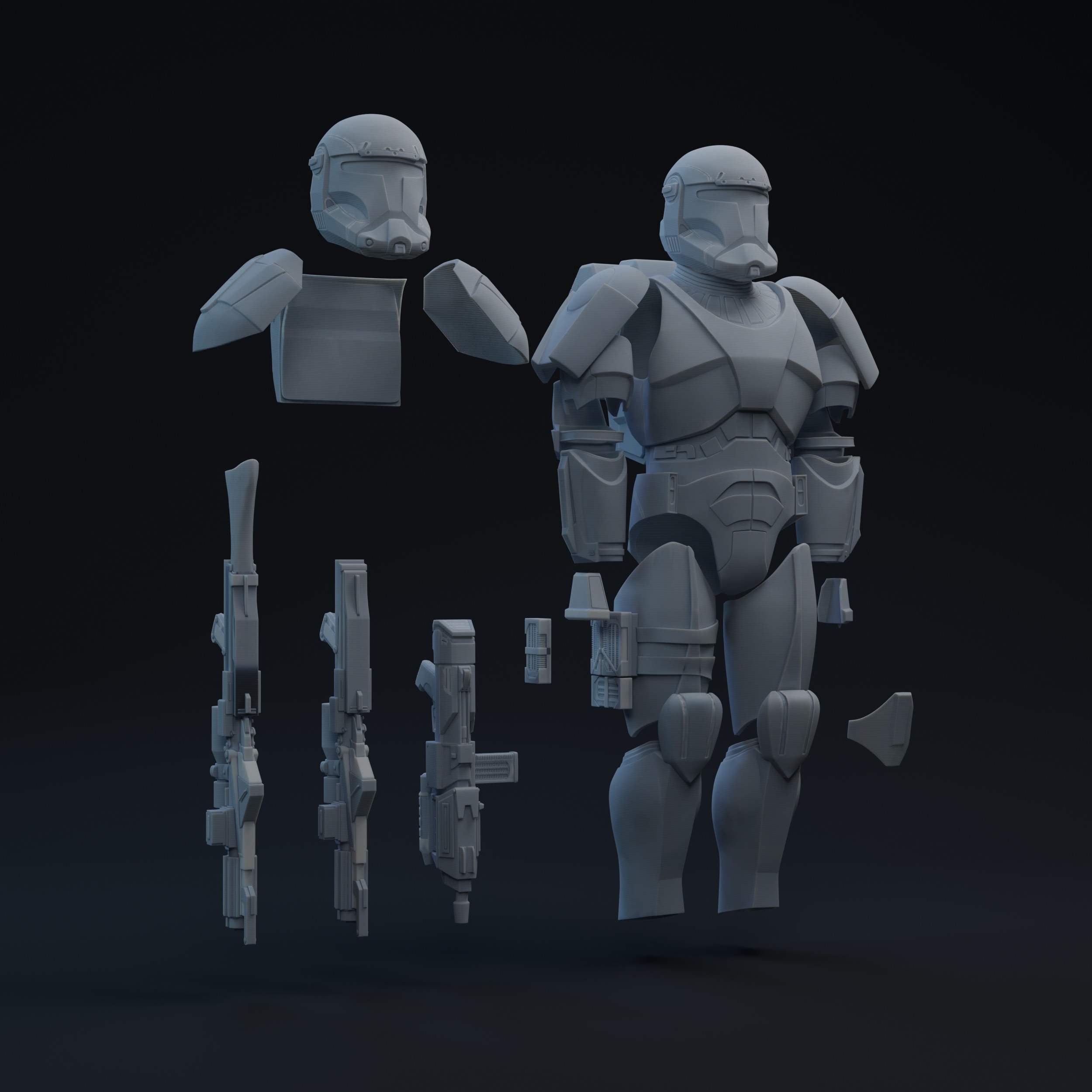 Comic Style One-Twelfth Scale 3D Printable Kit 3D print model_1