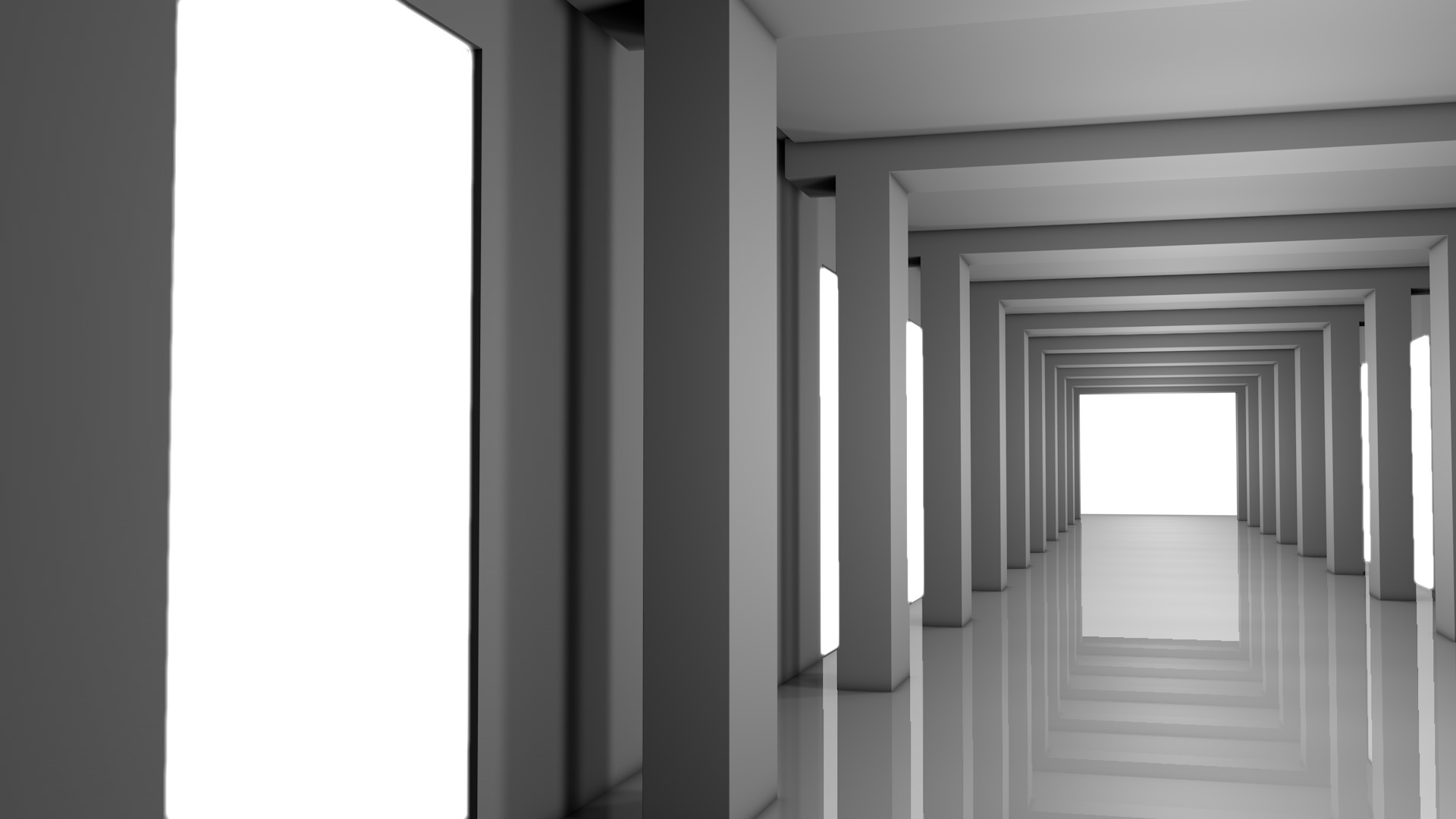 Sci Fi Corridor 3D model_2