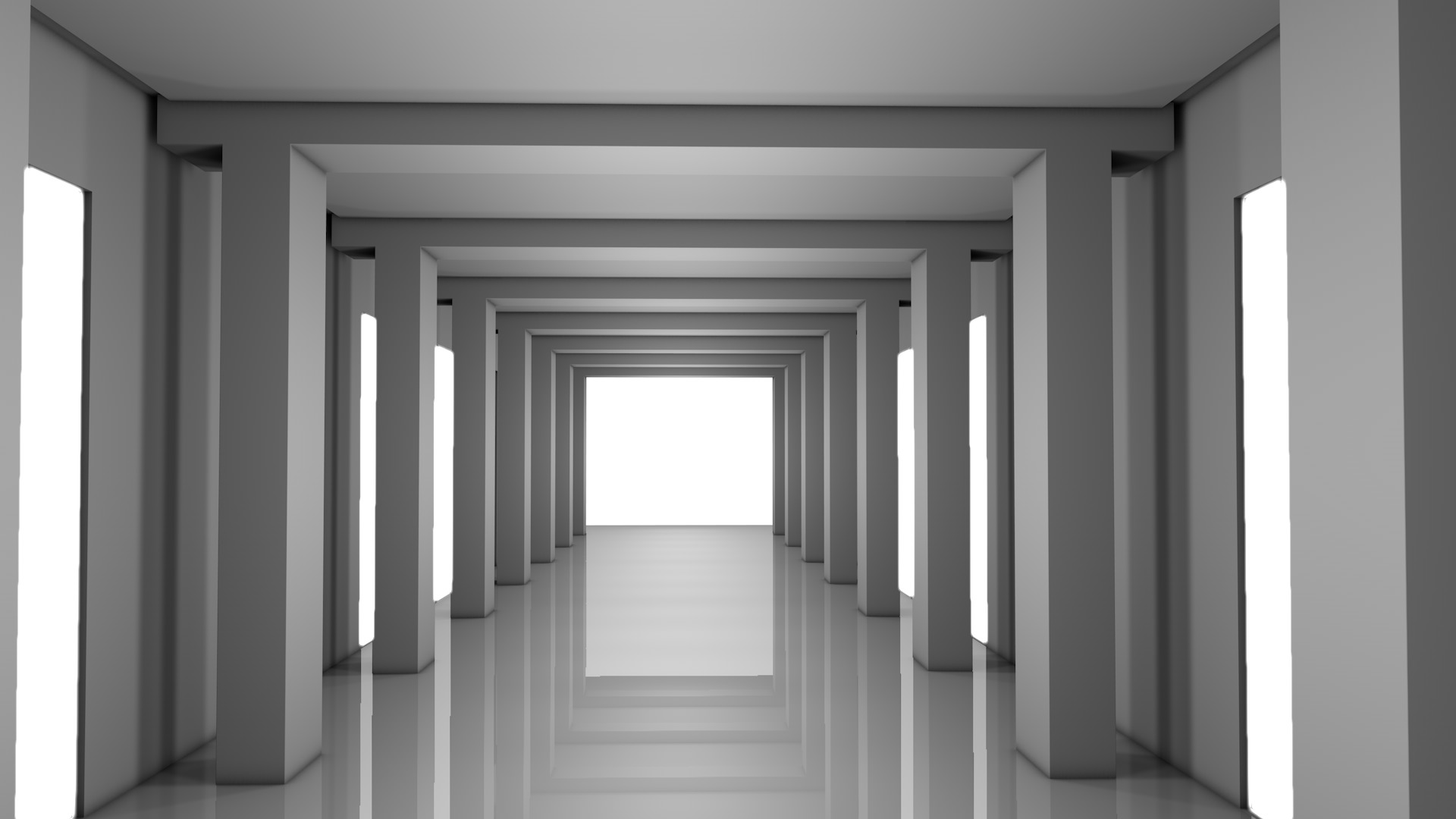 Sci Fi Corridor 3D model_1