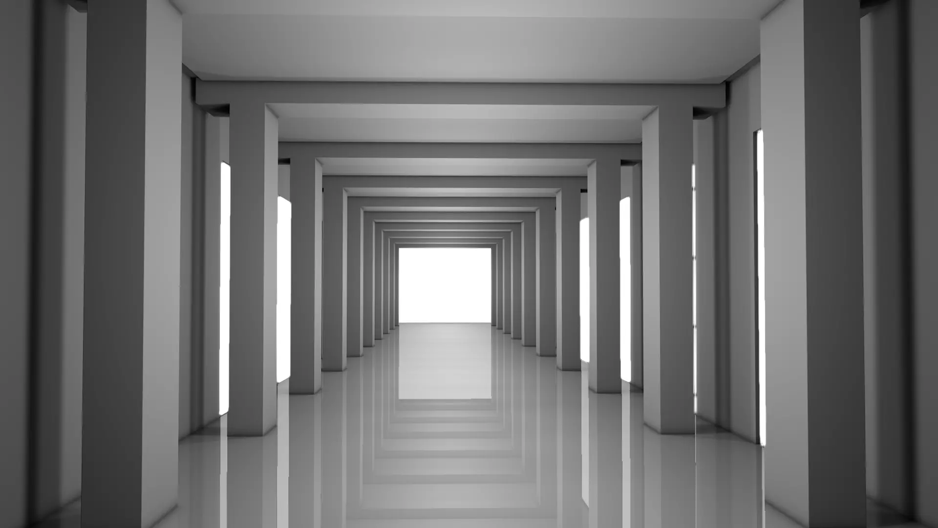 Sci Fi Corridor 3D model_0