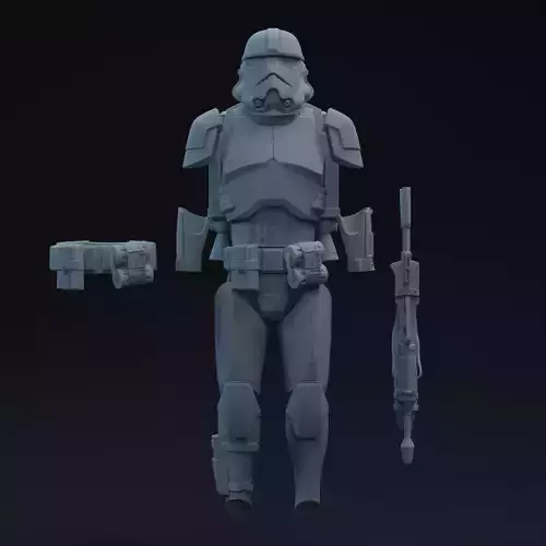 FU Trition Jumptrooper One-Twelfth Scale Kit 3D print model