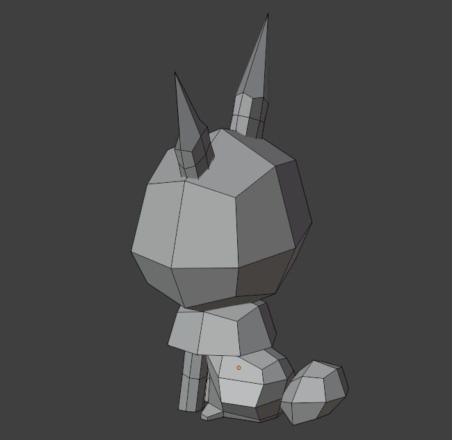 Low-poly fox Low-poly 3D model_7