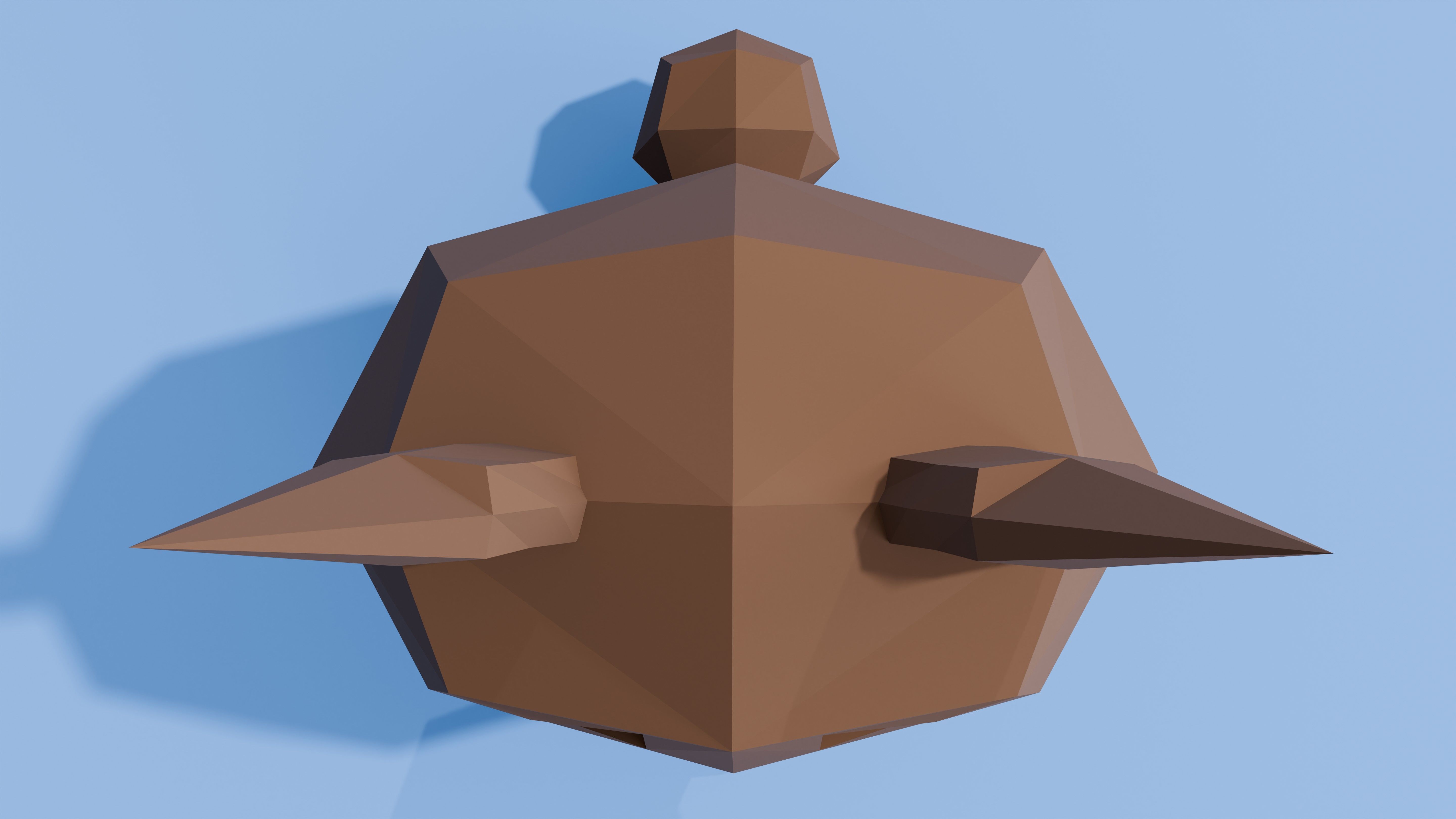 Low-poly fox Low-poly 3D model_4