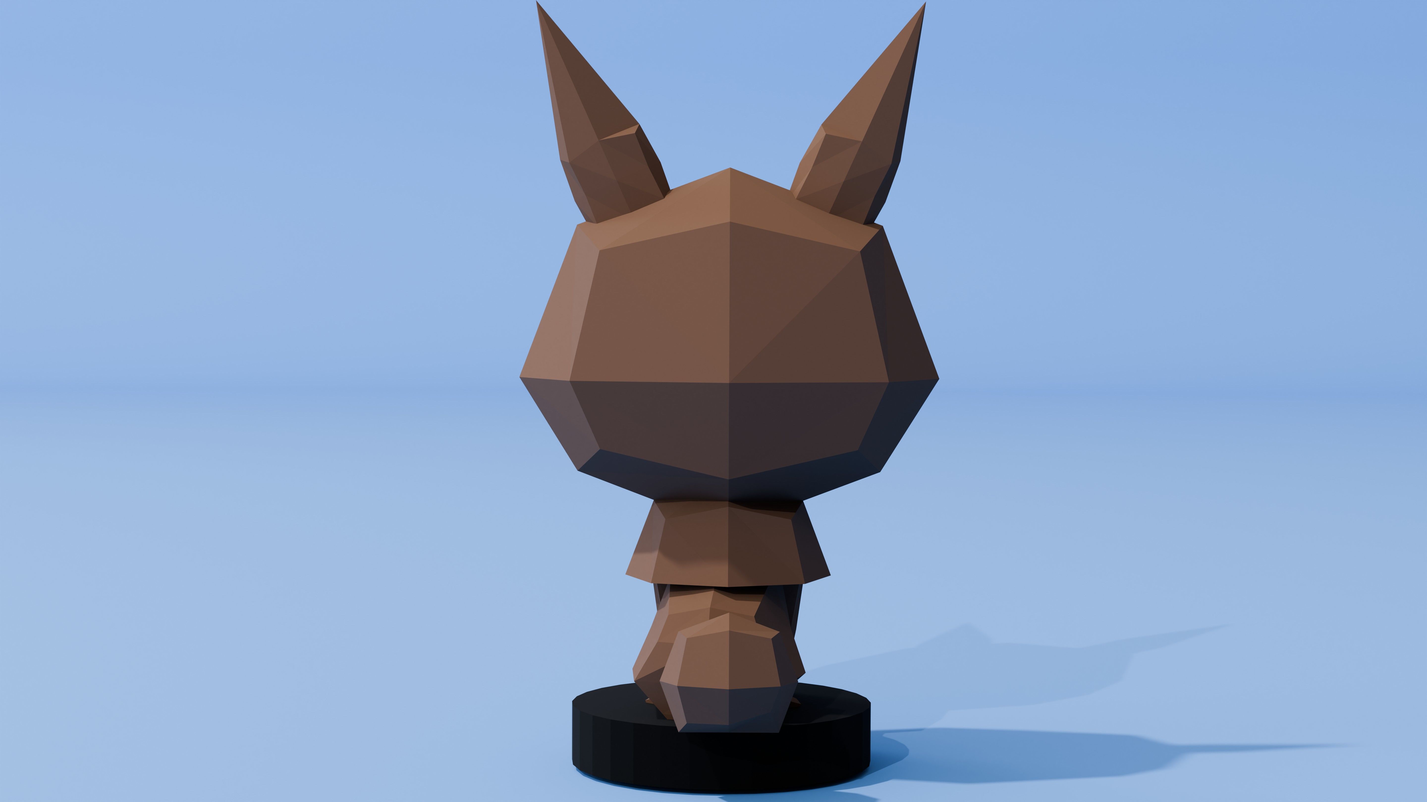 Low-poly fox Low-poly 3D model_3