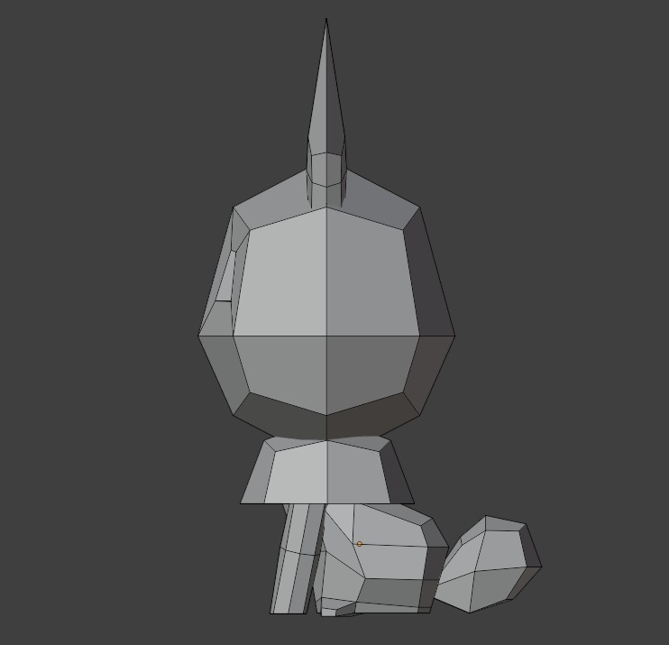 Low-poly fox Low-poly 3D model_6