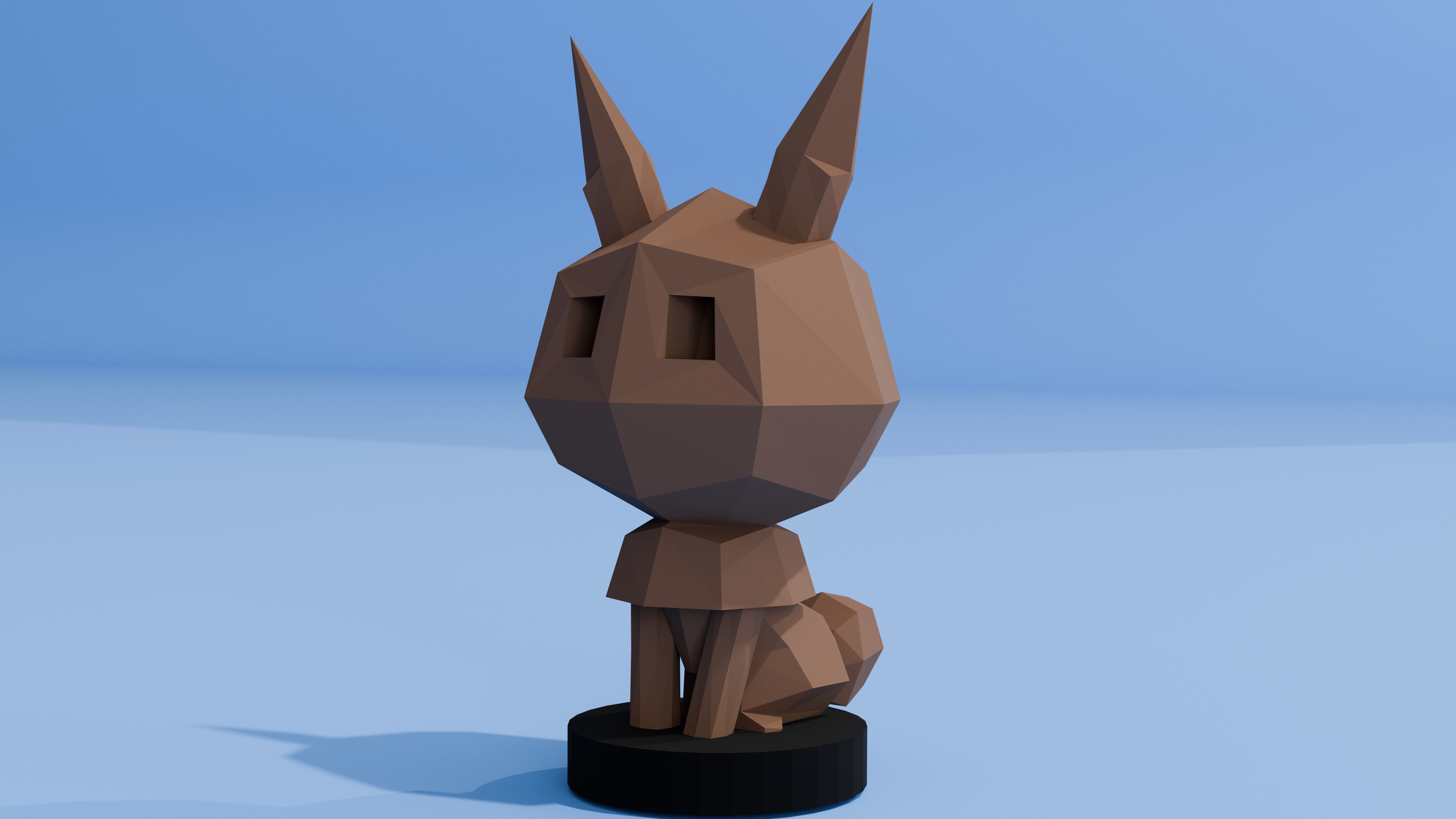 Low-poly fox Low-poly 3D model_2