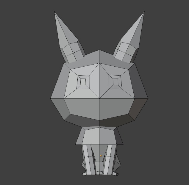 Low-poly fox Low-poly 3D model_5